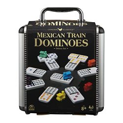 Cardinal Mexican Train Dominoes Deluxe Set By Spin Master Classics Aluminum Carry Case For Families And Children 8 And Up 2020 Edition