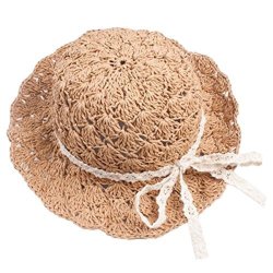 Aniwon Sun Cap Decorative Lace Uv Protection Wide Brim Straw Hat Sun Hat For Adults