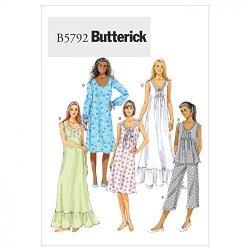 Butterick Ladies Sewing Pattern 5792 Pyjamas & Nightie