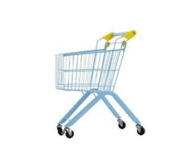 Large Kids Pretend Play Shopping Cart Trolley - Blue