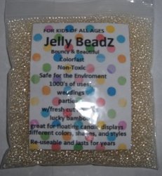 Jellybeadz Brand Water Bead Gel - Clear -8 Ounce Almost 15 000 Heat Sealed Bag- Water Pearls Gel Beads- Wedding And Event Centerpieces