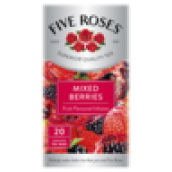Five Roses Mixed Berries Flavoured Fruit Infusion Teabags 20 Pack