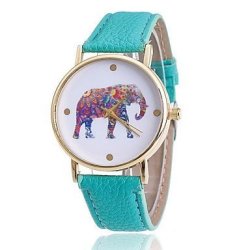 Fashion Watches Elephant Watch Elephant Jewelry Elephant Elephant Watches Elefantes Watch Women Watch Color : Green Size : For Lady-one Size
