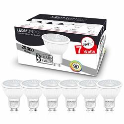 GU10 LED Bulbs - 7W - 90+RA - Dimmable - Flicker Free - 75W Halogen Equivalent - Warm White 3000K - 600LM - GU10
