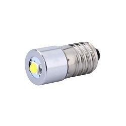 7.5V 1W E10 LED Upgrade Bulb For Flashlight PR2 Bulb Replacement 2 3 4 C d Aa Cell White