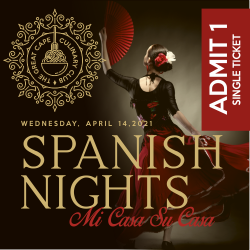 Spanish Nights Culinary Club Event: 14 April 2021 19H15-22H30