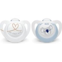 Nuk Silicone Star Soother White Heart Koala From Birth Pack Of 2