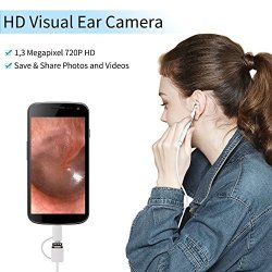 Ear Cleaning Camera USB Borescope Inspection Camera 2.0 Megapixel HD Earwax Cleaning Endoscope With 6 LED Lights For Android & Ios Smartphone Iphone Samsung