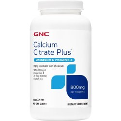 GNC Calcium Citrate Plus Magnesium & Vitamin D-3 180S