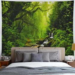Nature Misty Rainforest Tapestry Bohemian Psychedelic Tree Wall Hanging HI
