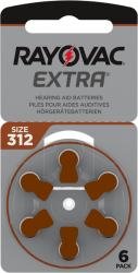 Extra Hearing Aid Batteries Size: 312-BOX Of 60 Batteries