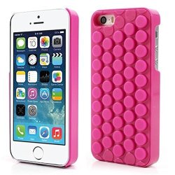 Ianko Cute Decompression Bubble Wrap Shell Puchi Puchi Soft Silicone Phone Case For Apple Iphone 5 5S Pink
