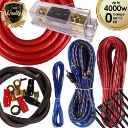 Perfect for Car/Truck/Motorcycle/Rv/ATV Complete 4000W Gravity 0 Gauge Amplifier Installation Wiring Kit Amp Pk3 0 Ga Blue for Installer and DIY Hobbyist 