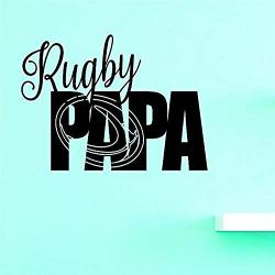 Design With Vinyl Us V Jer 3990 3 Top Selling Decals Rugby Papa Wall Art Size: 20 Inches X 40 Inches Color: Black 20" X 40