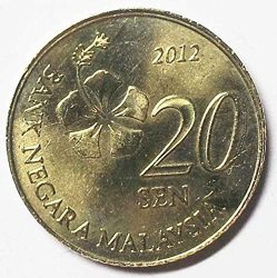 Exquisite Collection Of Commemorative Coins Malaysia's New 2012 20-CENT Coin A1 Collectibles Lucky Coins Coin