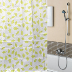 170x180cm Green Leaf Waterproof Bathroom Polyester Fibre Shower Curtain
