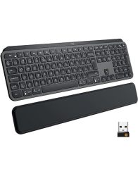 Logitech Mx Keys Plus Wireless Illuminated Keyboard With Palm Rest Tactile Keyboard Control Bluetooth Usb-c Apple Macos Microsoft Windows Linux Nl English Qwerty Graphite