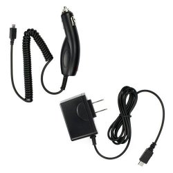 Fenzer Black Home Wall Travel Auto Car Micro USB Charger For Samsung Rugby 4 Galaxy S6 GS6 Edge