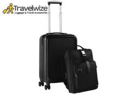 TRAVELWIZE Elon 20" Cabin Trolley With Detachable Backpack Black