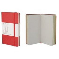 Moleskine Plain Notebook - 9X14CM - Hard Cover - 192 Pages - Red