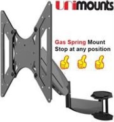 Unimounts Gas Spring Full Motion Mount Bracket For Flat Panel 42-55 Inch Led lcd Tv's - Built-in ...