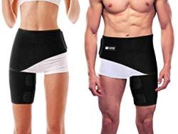 Copper Compression Groin Thigh Sleeve Hip Support Wrap. Adjustable