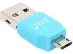 RF01-0011R014J Connect 203 Otg USB Drive Micro Sd Card Reader - Blue