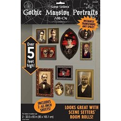 Amscan BB673032 Gothic Mansion Portraits Wall Decorations 2-33.5" X 65