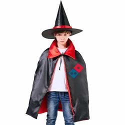 Children Dominos Pizza Logo Halloween Party Costumes Wizard Hat Cape Cloak Pointed Cap Grils Boys