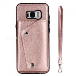 Samsung Protective Pu Leather Wallet Phone Case Bag With Lanyard For Galaxy S8 Plus