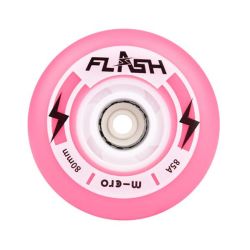 Flash LED 80MM Pink Inline Skate Wheels - Set Of 4