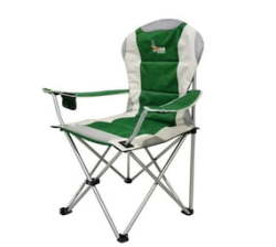 Afritrail Roan Deluxe Padded Folding Camp Arm Chair Green 140KG