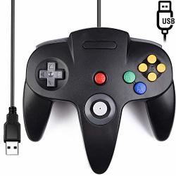 USB Version Classic N64 Controller Saffun N64 Wired USB PC Game Pad Joystick N64 Bit USB Wired Game Stick For Windows PC Mac Linux