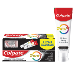Colgate Total 12 Charcoal Deep Clean Antigerm Toothpaste - 2 X 75ML