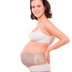 Azmed Maternity Belt Breathable Abdominal Binder Back Support One Size Beige