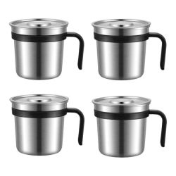 4 Packs Insulated Coffee Mug Stainless Steel Travel Mug With Handle And Lid