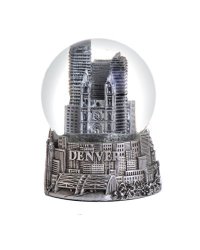 Denver Colorado 65MM Snow Globe - Silver