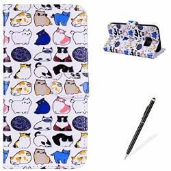 Samsung Galaxy S7 Case For Samsung Galaxy S7 Pu Leather Shell Magnetic Closure Notebook Design Cover - MINI Cat
