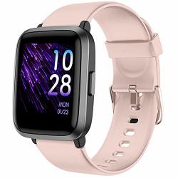 YAMAY Smart Watch 2020 Version Fitness Tracker Blood Pressure & Blood Oxygen Monitor Heart Rate Monitor Sleep Tracker Smartwatch Compatible With Iphone Samsung Android