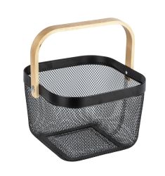 Wenko - Bathroom Basket - Padua Range - Bamboo Steel