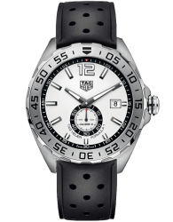 Tag Heuer Formula 1 Automatic Calibre 6 White Dial Black Rubber Men's Watch