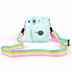 Camsir Camera Neck Shoulder Strap Belt In Rainbow Blue Yellow White Pink Color For Digital Camera fujifilm Instax Camera MINI 9 MINI 8