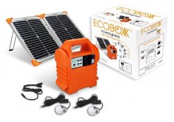 Ecoboxx Qube 160 Dc Solar Powered Two Light Kit