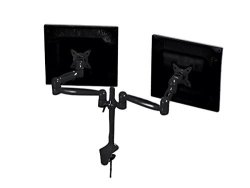 Computer Monitor home Theater tv Wall Mounts Electronics Digital Signage Solutions-mounts Tilt swivel Dual Monitor Desk Mount Bracket Max 17.5 Lbs. Per Arm 15 22IN Black