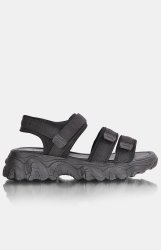 Tomtom Ladies Velcro Strap Sandals - Black - Black UK 5