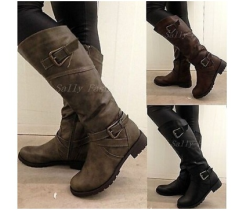 New Women's Over Knee High Boot Lace Up High Heel Long Thigh Boots Shoes
