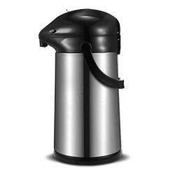 Leiyini Thermal Coffee Airpot - Beverage Dispenser 101OZ. - Stainless Steel Urn For Hot cold Water Or Pump Action Party Thermos Carafe Lever Action For