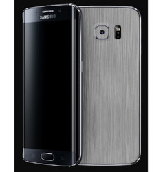 Samsung Galaxy S6 Edge Premium 3M Carbon Fibre Back Skin Titanium Dbrand