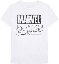 Marvel - Comics Logo Men's T-Shirt - White Large