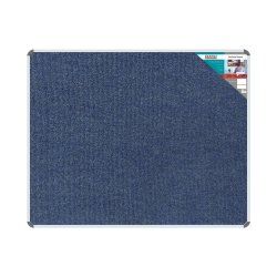 Bulletin Board Ribbed Aluminium Frame 1500X1200MM - Denim